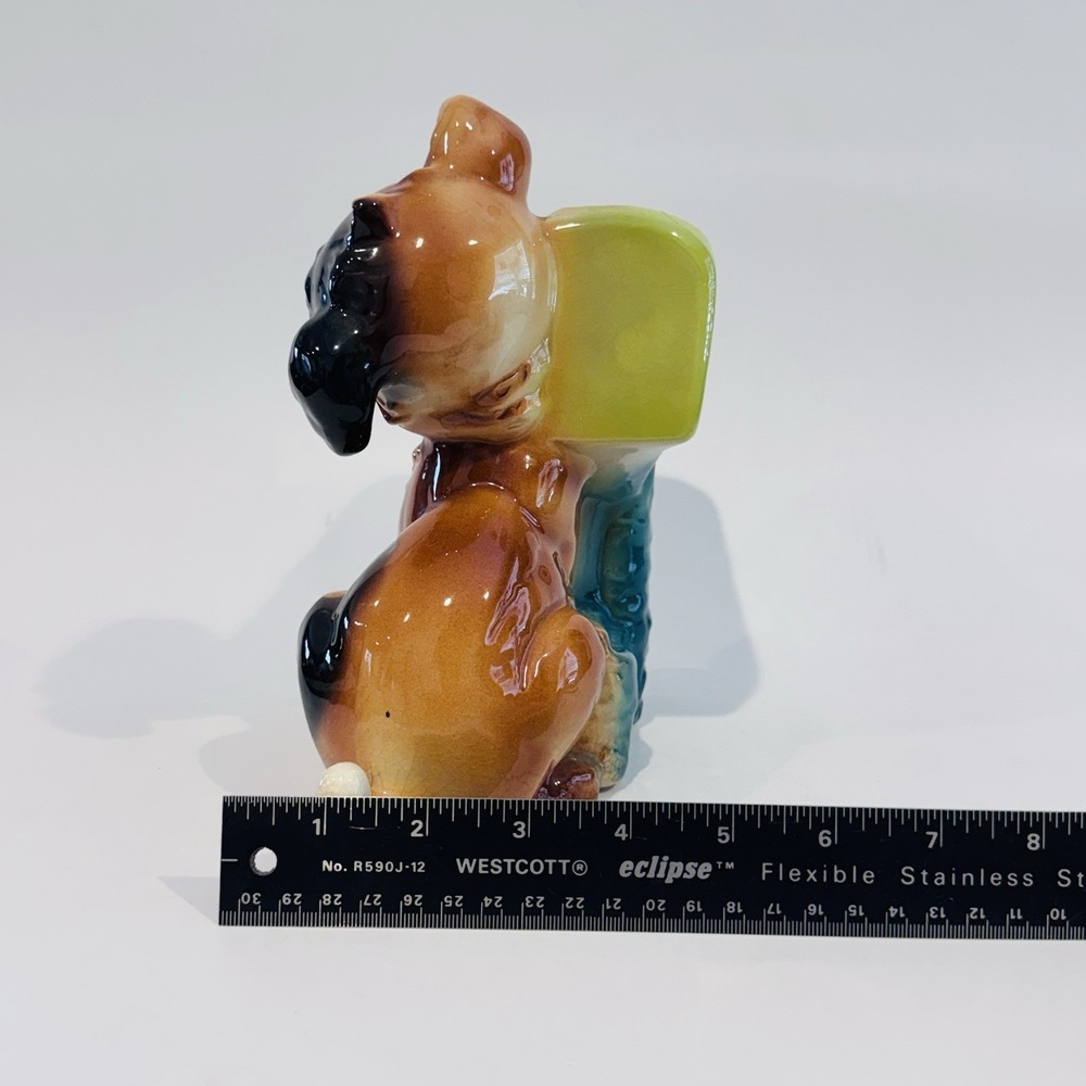 Vintage 50's Mid Century Puppy Dog & Mailbox‎ Planter Royal Copley 8" Tall - Picture 10 of 15